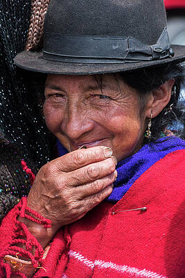 Wall Art - Photograph - Portrait Of Local Man, Chimborazo Province, Andes, Ecuador. by Pete Oxford / Naturepl.com