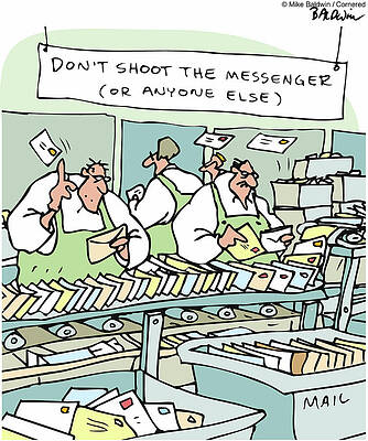 Wall Art - Drawing - Post Office Sorting Station Employee Sign Don't Shoot by Mike Baldwin