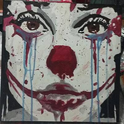 Crying Clown Paintings Fine Art America