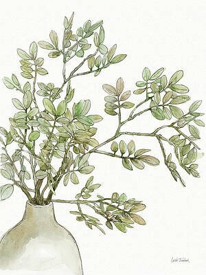Wall Art - Painting - Potted Leaves I by Leslie Trimbach