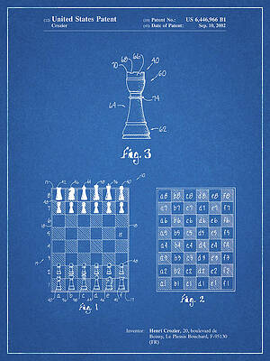 Blueprint to Chess pieces names Stock Illustration