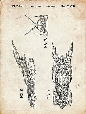 Wall Art - Digital Art - Pp311-vintage Parchment Batman And Robin Batmobile Patent Poster by Cole Borders