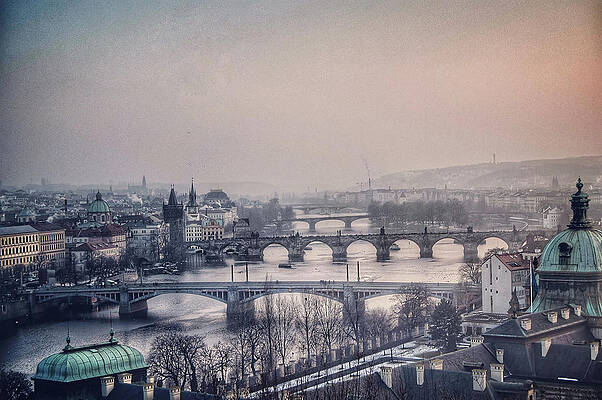 Prague from Hanavsky Pavilon by Jiri Moravec