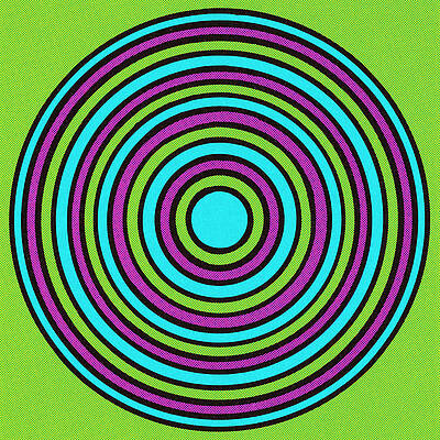 Wall Art - Drawing - Psychedelic Circle by CSA Images