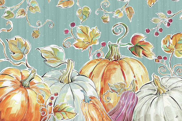 Trademark Fine Art 'Pumpkin Patch' Canvas Art by Valarie Wade