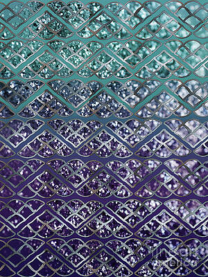 Wall Art - Mixed Media - Purple Aqua MERMAID Glitter Scales Dream #2 #shiny #decor #art by Anitas and Bellas Art