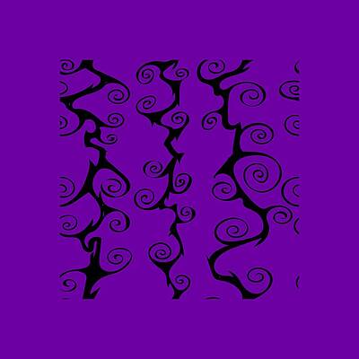 Wall Art - Drawing - Purple Swirls by Roxanne Crouse