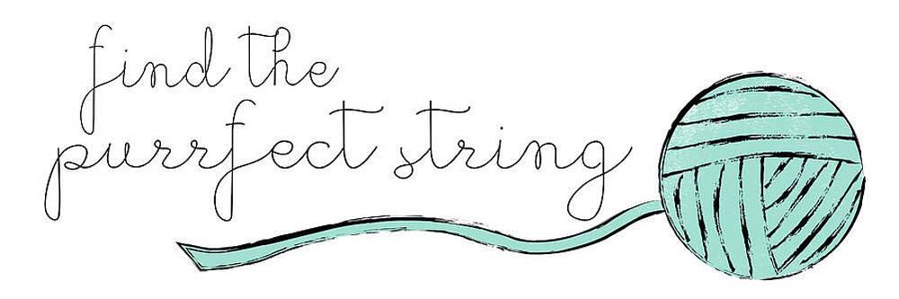 Wall Art - Digital Art - Purrfect String by Sd Graphics Studio