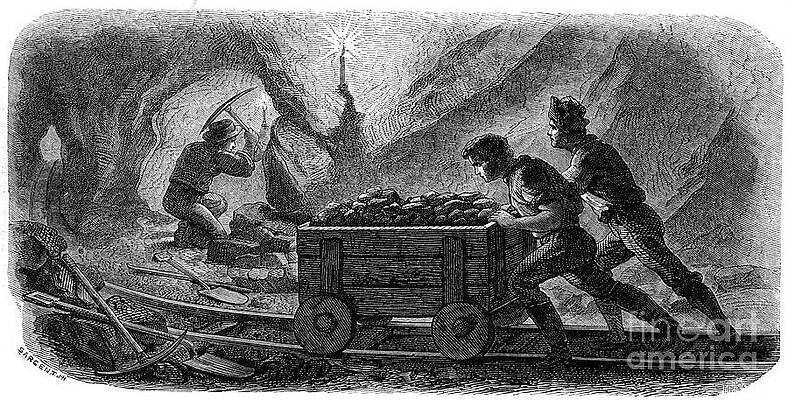 Wall Art - Drawing - Quartz Mining, California, 1859.artist by Print Collector