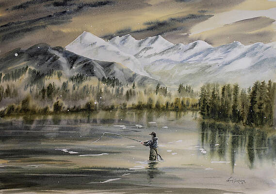 Fly Fishing Watercolor Paintings for Sale (Page #2 of 4) - Fine