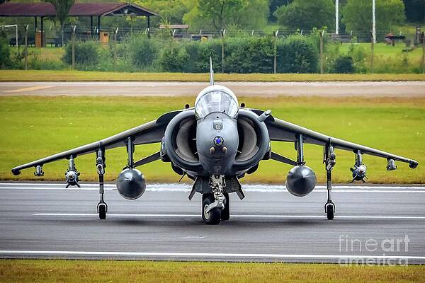 Harrier Jump Jet Hovering Poster 
