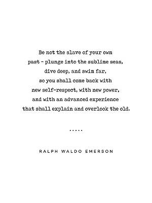 Wall Art - Mixed Media - Ralph Waldo Emerson Quote 04 - Minimal, Sophisticated, Modern, Classy Typewriter Print - Motivation by Studio Grafiikka