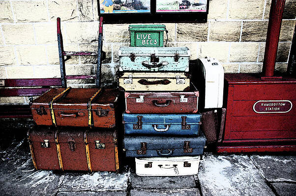 RAMSBOTTOM. ELR Railway suitcases on the platform. by Lachlan Main RAMSBOTTOM. ELR Railway suitcases on the platform. by Lachlan Main