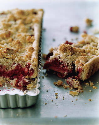 Wall Art - Photograph - Raspberry Crumble Tart by Romulo Yanes