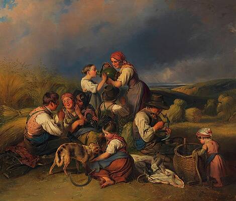 Wall Art - Painting - Rast Der Schnitter by Johann Matthias Ranftl