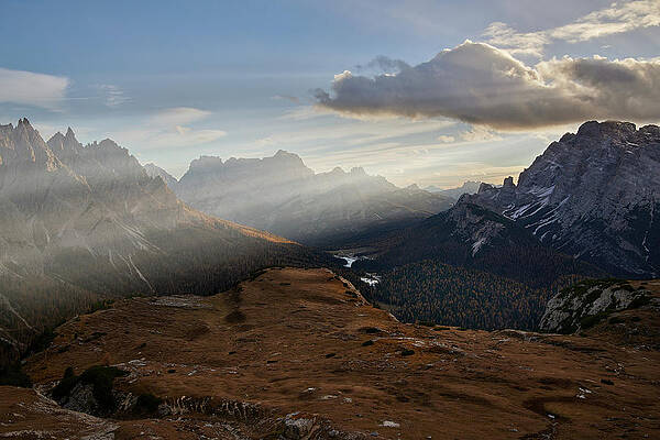 Wall Art - Photograph - Rays over the Dolomites by Jon Glaser