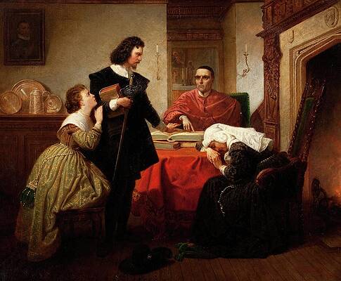 Wall Art - Painting - Receiving The Order by Emanuel Gottlieb Leutze