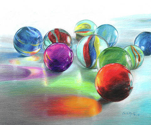 Wall Art - Painting - Red Marble by Carla Kurt