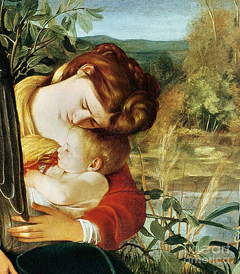 Angel Holding Baby Art Pixels