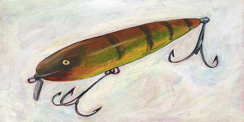 Vintage Fishing Lures Wood Print by Roleen Senic - Fine Art America