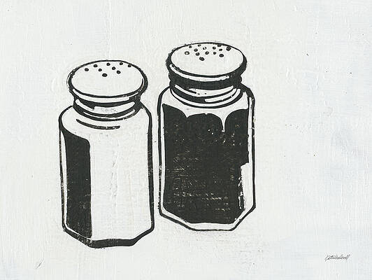 Salt Shaker, Limited Edition Archival Print of Original Gouache Painting 