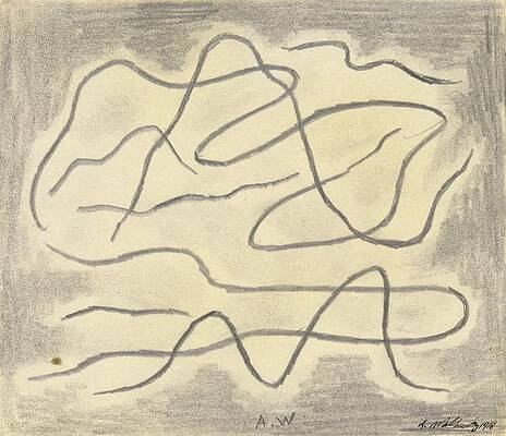 Wall Art - Painting - Rhythmic Lines; Dance Abstraction by Abraham Walkowitz