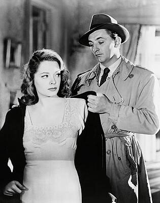 Wall Art - Photograph - ROBERT MITCHUM and JANE GREER in OUT OF THE PAST -1947-. by Album