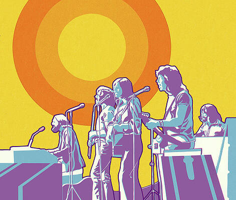 Wall Art - Drawing - Rock Band by CSA Images