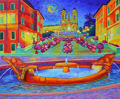 TISHIRON Dipingere fai da te con i numeri, Roma guardando la fontana Trevi  per adulti, kit