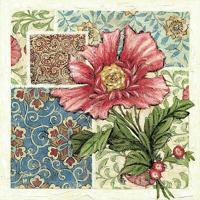 Wall Art - Painting - Rose Chintz I by Chariklia Zarris