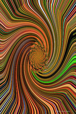 Wall Art - Digital Art - Row Of Old PickUp Trucks Abstract es2h by Tom Janca