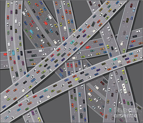 Wall Art - Digital Art - Rush Hour by Timoph