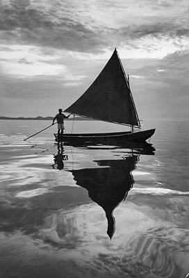 Wall Art - Photograph - Sailing In the Caroline Islands by Eliot Elisofon