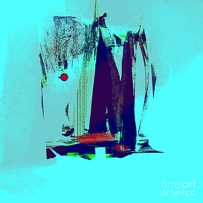 Wall Art - Mixed Media - Sailing  with Pythagoras   No. 6  by Zsanan Studio