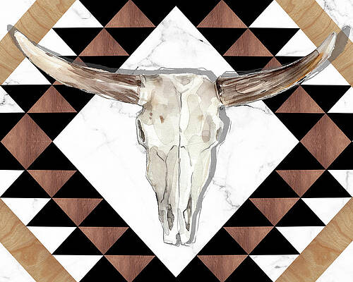 Wall Art - Painting - Santa Fe Skulls V by Jennifer Paxton Parker