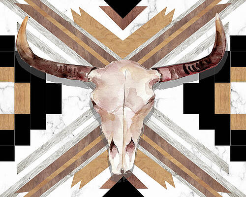 Wall Art - Painting - Santa Fe Skulls Vi by Jennifer Paxton Parker