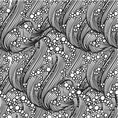 Wall Art - Digital Art - Seamless Pattern Of Waves And Bubbles by Rively