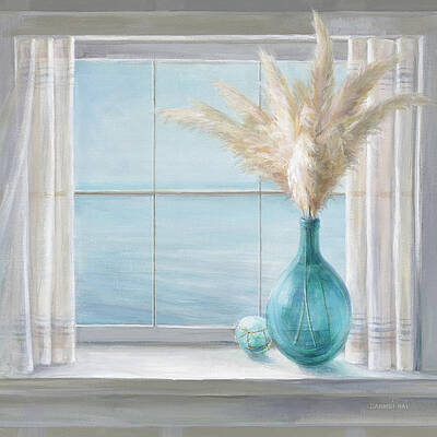 Wall Art - Painting - Seaside Cottage View by Danhui Nai