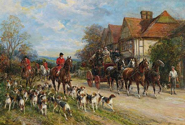 Wall Art - Painting - Setting by Heywood Hardy