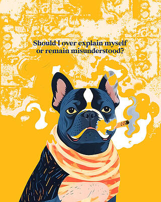 Wall Art - Drawing - Should I Over Explain Myself or Remain Misunderstood #1 by Uma Gokhale
