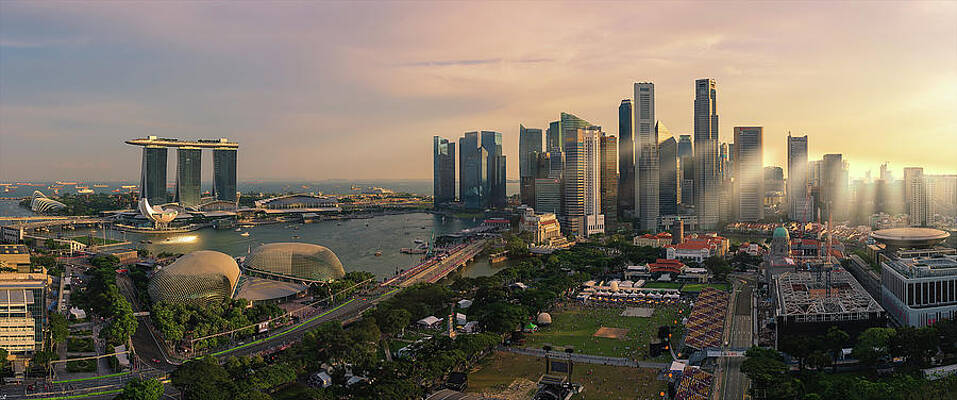 Singapore Skyline Panoramic View By Pat Law Photography Singapore Skyline Panoramic View By Pat Law Photography