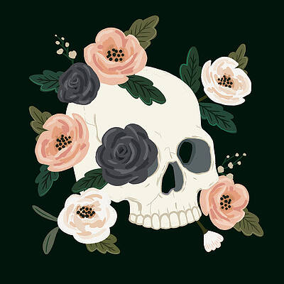 Wall Art - Painting - Skull & Snake Iv by Victoria Barnes