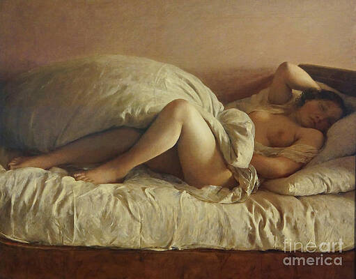 Nude asleep woman