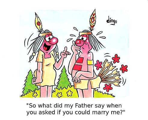 Wall Art - Drawing - So What Did My Father Say When You Asked If You Could Marry by Tony Neat
