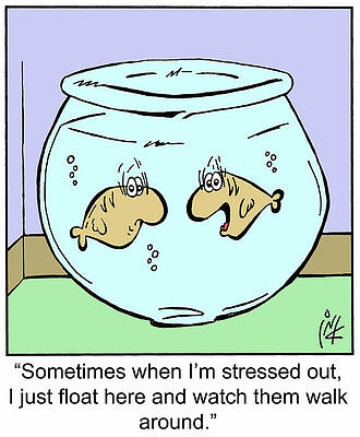 Wall Art - Drawing - Sometimes When I'm Stressed Out, I Just Float Here by Tim Thomson