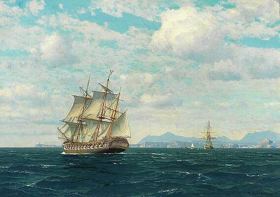 Wall Art - Painting - South Africa, View Of The Cape Of Good Hope by Michael Zeno Diemer