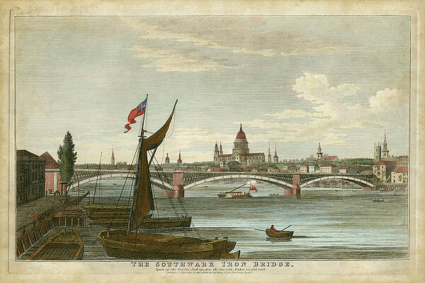 Wall Art - Painting - Southwark Iron Bridge by Unknown