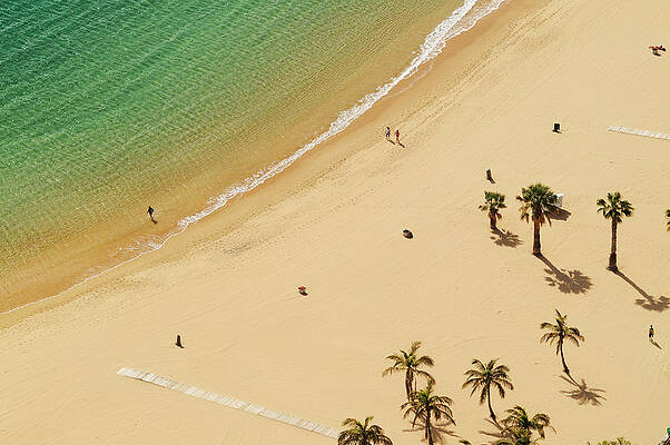 Wall Art - Digital Art - Spain, Canary Islands, Tenerife, Atlantic Ocean, San Andres, Las Teresitas Beach, Actually It Is An Artificial Beach, Built In A Nice Bay With Sand Brought Over From The Sahara by Arcangelo Piai