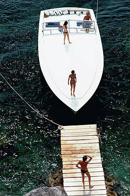 Speedboat Landing Print by Slim Aarons