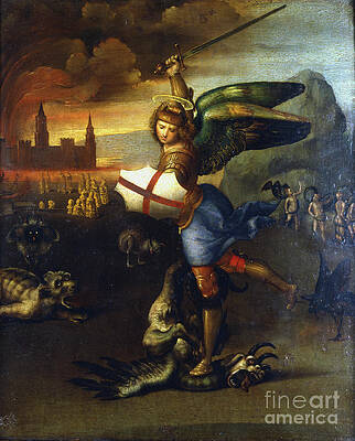 Wall Art - Drawing - St Michael The Archangel, C1503-1504 by Print Collector